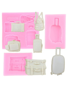 Molde de Silicona para Pasteles Mujiang Set de 3 Equipaje