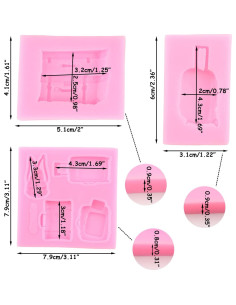 Molde de Silicona para Pasteles Mujiang Set de 3 Equipaje 2