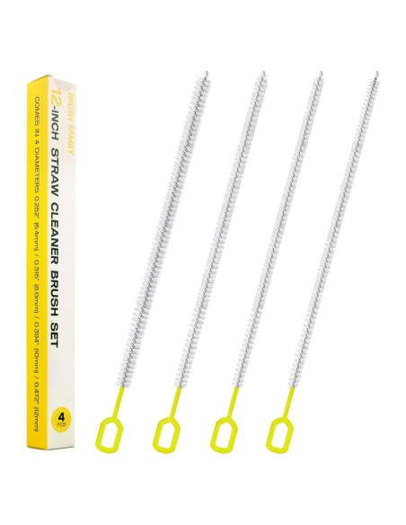 Set de 4 Cepillos Limpiadores para Popotes BRUSH FAMILY 30.48 cm