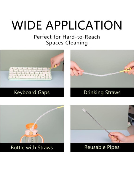 Set de 4 Cepillos Limpiadores para Popotes BRUSH FAMILY 30.48 cm