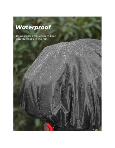 Bolsa de Bicicleta KEMIMOTO 20L Resistente al Agua Negra