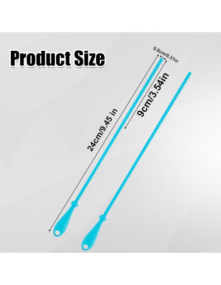 2 Cepillos Limpiadores de Pajitas de Silicona PEUTIER 24cm