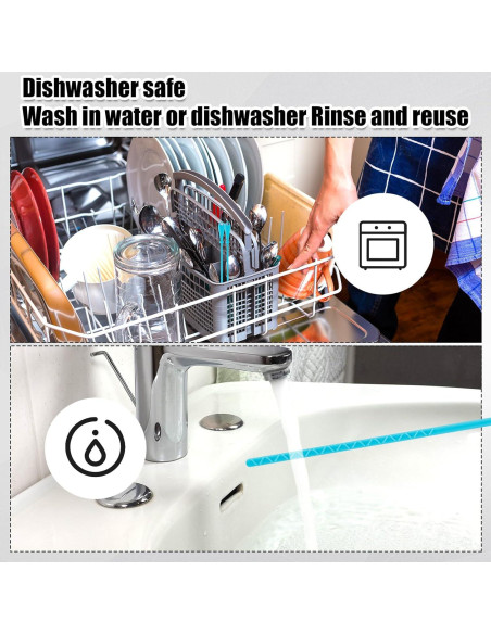 2 Cepillos Limpiadores de Pajitas de Silicona PEUTIER 24cm