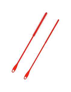 2 Cepillos de Silicona Reutilizables para Pajitas - 25cm