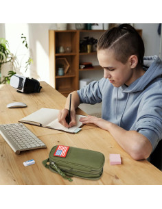 Estuche de Lápices Atripack Verde Gran Capacidad 31.8x22.5cm 2