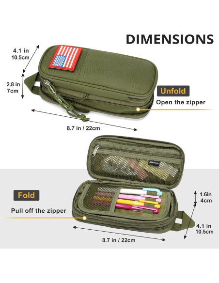 Estuche de Lápices Atripack Verde Gran Capacidad 31.8x22.5cm Estuche de Lápices Atripack Verde Gran Capacidad 31.8x22.5cm