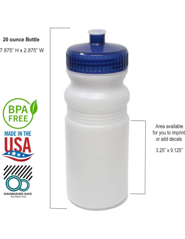 Botellas de Agua 591 ml Rolling Sands Paquete de 24 Sin BPA
