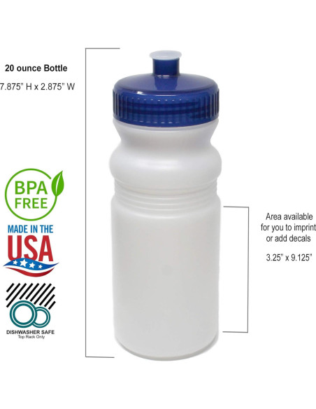 Botellas de Agua 591 ml Rolling Sands Paquete de 24 Sin BPA