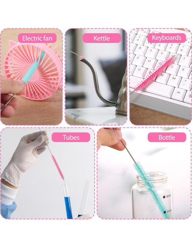 Juego de 9 cepillos limpiadores HJZHII para popotes y botellas