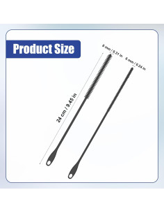 2 Cepillos Limpiadores de Pajitas de Silicona XIHIRCD 24cm 2