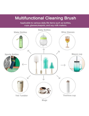 Limpiador Eléctrico de Botellas Keoshiga 4 en 1 Recargable