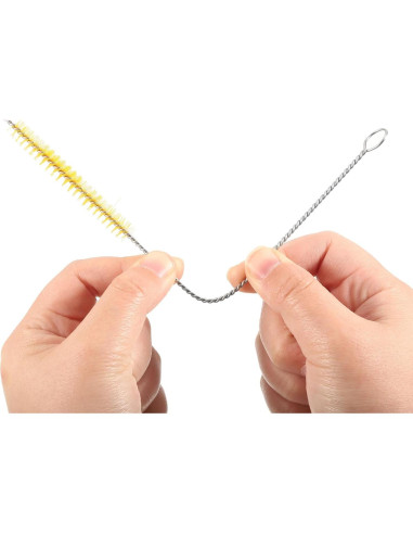 10 Cepillos de Limpieza para Pajitas uxcell - Acero Inoxidable