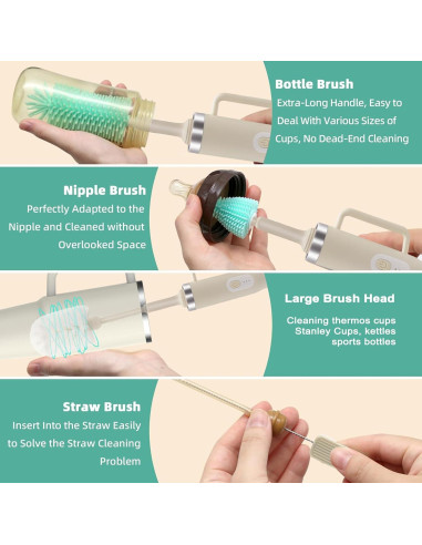 Limpiador Eléctrico de Botellas Keoshiga 4 en 1 Recargable