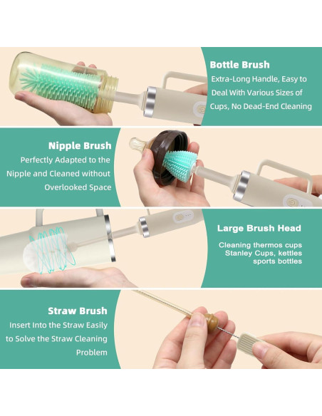 Limpiador Eléctrico de Botellas Keoshiga 4 en 1 Recargable