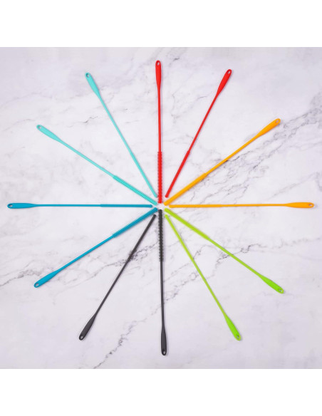 Cepillo Limpiador de Pajitas Purtribe 4 Pack Silicona 25.4 cm