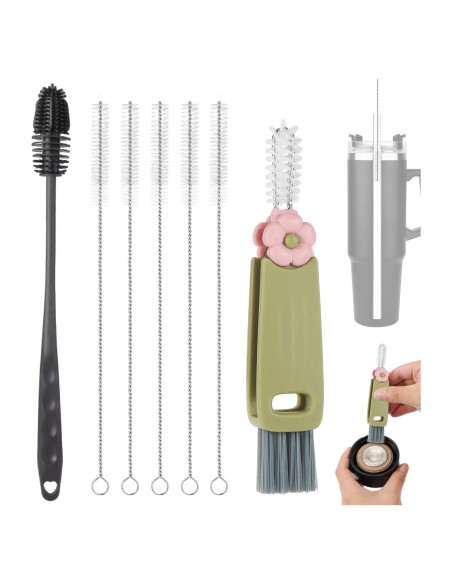 Juego de 7 cepillos de limpieza PEUTIER para tazas y pajitas