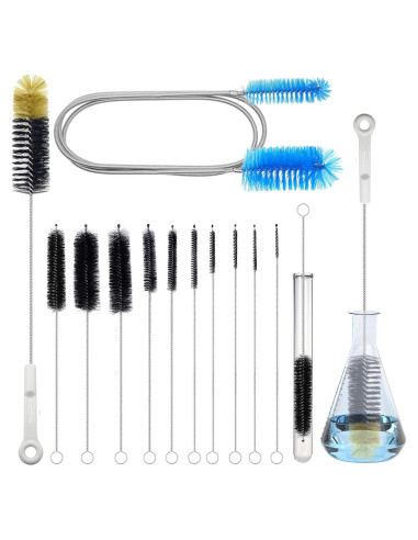 Juego de 12 cepillos limpiadores Juntianze para botellas y tubos