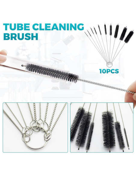 Juego de 12 cepillos limpiadores Juntianze para botellas y tubos