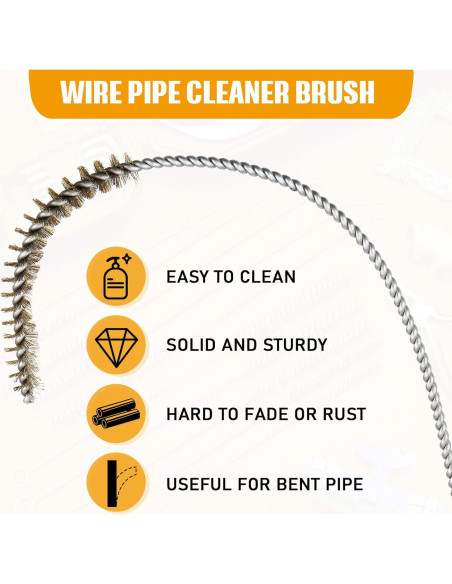 Cepillos de Tubo de Alambre Perthlin - 10 Piezas, 5 Tamaños