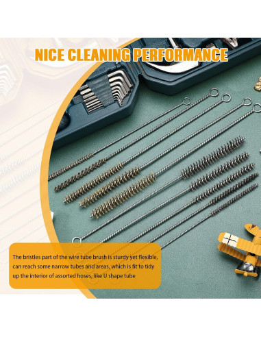 Cepillos de Tubo de Alambre Perthlin - 10 Piezas, 5 Tamaños