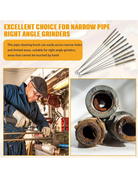 Cepillos de Tubo de Alambre Perthlin - 10 Piezas, 5 Tamaños