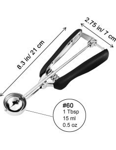Cucharón Pequeño para Galletas SUNNORN 1 Cucharada Acero Inoxidable 2