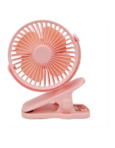 Ventilador de Clip KONPWAY 10 cm Recargable Rosa