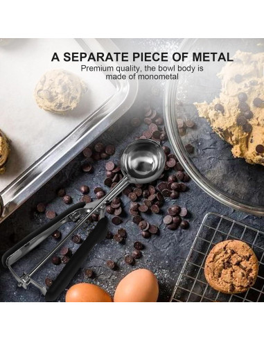 Cucharón Mediano Tyzine Acero Inoxidable Antideslizante Negro