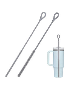 Cepillo Limpiador de Pajitas Silicona OWATRKDEY 6mm y 9mm 2Pcs