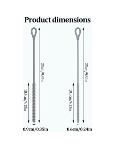 Cepillo Limpiador de Pajitas Silicona OWATRKDEY 6mm y 9mm 2Pcs 2