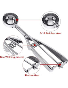 Juego de cucharas para galletas Linwnil - Acero inoxidable 18/8 2