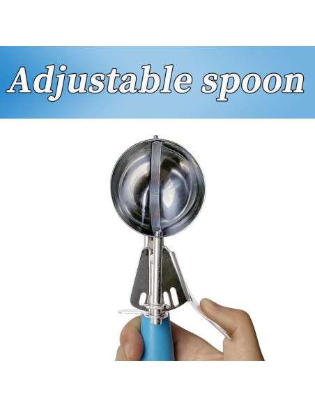Cucharón de Acero Inoxidable 304 con Mango Ergonómico Azul 6.3 cm
