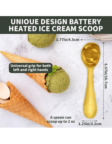 Cucharón de Helado Snailhouse Acero Inoxidable 16.5 cm Dorado