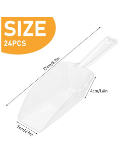 24 Cucharas Mini de Cocina Lemecima 16.5 cm Plástico Claro 2