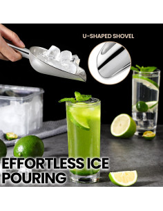 Cuchara de Hielo OLESBUR de Acero Inoxidable 85g - Multifuncional 2