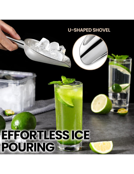 Cuchara de Hielo OLESBUR de Acero Inoxidable 85g - Multifuncional