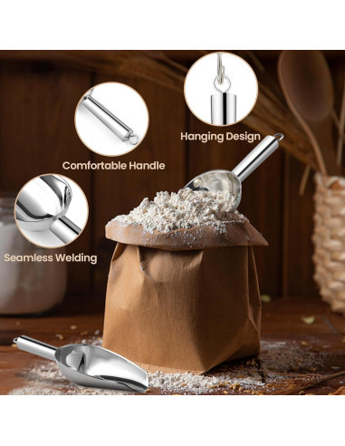 Cuchara de Hielo OLESBUR de Acero Inoxidable 85g - Multifuncional