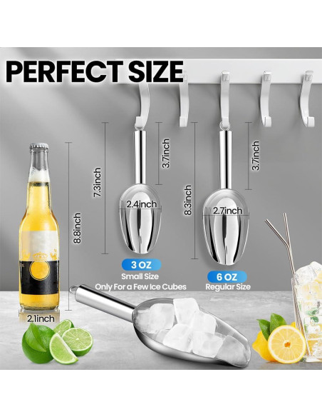 Cuchara de Hielo OLESBUR de Acero Inoxidable 85g - Multifuncional