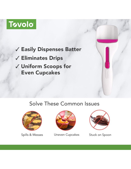 Dispensador de Masa Tovolo - Cucharón para Cupcakes 22.23 cm - Libre de BPA