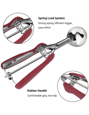 Juego de cucharas para galletas Amroicus 3 piezas acero inoxidable
