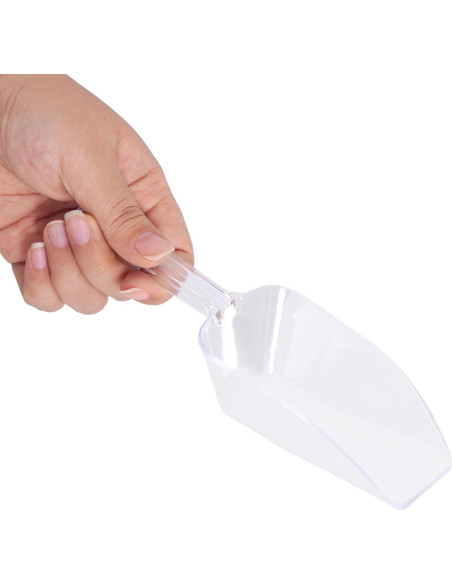 6 Cucharones de Plástico Transparente 19 cm Multiusos Cocina