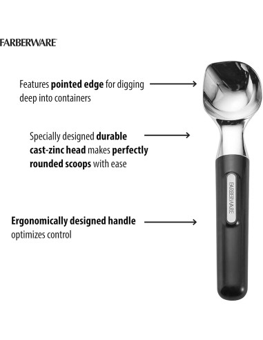 Cucharón de Helado Profesional Farberware Negro 21.96cm
