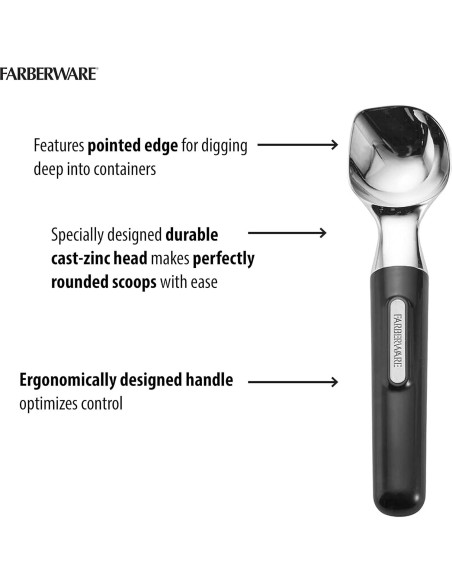 Cucharón de Helado Profesional Farberware Negro 21.96cm