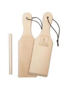 Juego de Tablas de Gnocchi Aresem - 2 Palas de Madera Premium