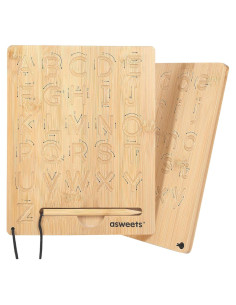 Tablero de Trazado de Letras de Madera Asweets 22.86x17.78cm