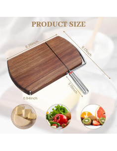 Cortador de Queso Fanmayhe de Madera de Acacia 12.7 cm 2