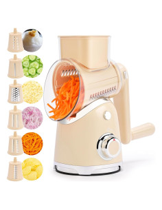 Rallador de Queso Rotativo SUSTEAS con 6 Cuchillas Intercambiables