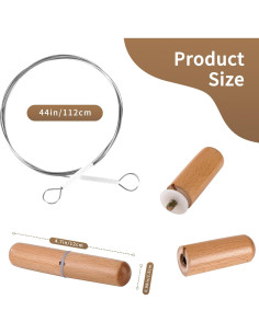 Cortador de Queso Acero Inoxidable Xinglinsaiter 44 cm con 2 Mangos 2