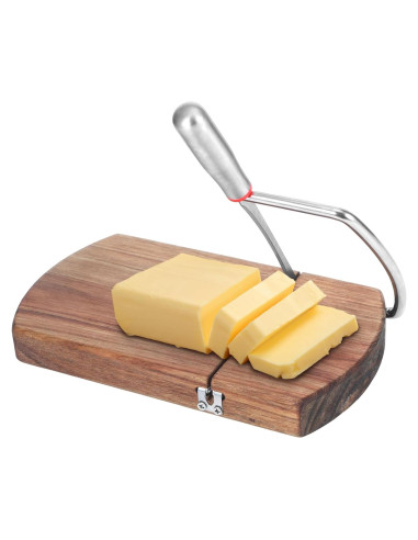 Cortador de Queso de Madera Qiuruoo 23.3 cm Acero Inoxidable