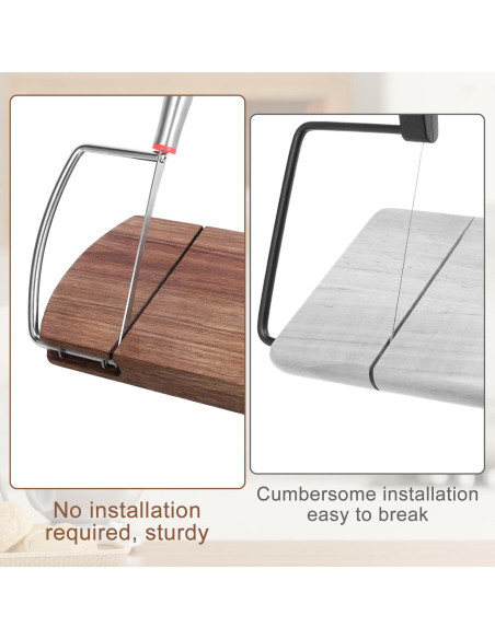 Cortador de Queso de Madera Qiuruoo 23.3 cm Acero Inoxidable